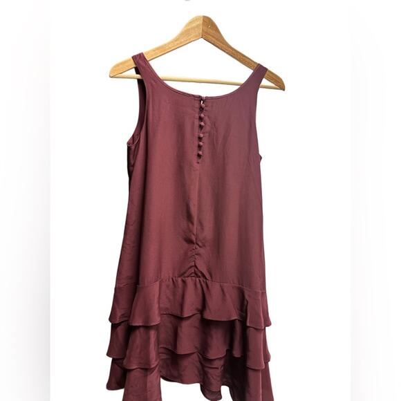 ARITZIA Wilfred Deep Red 100% Silk Sleeveless Dress - Picture 2 of 4